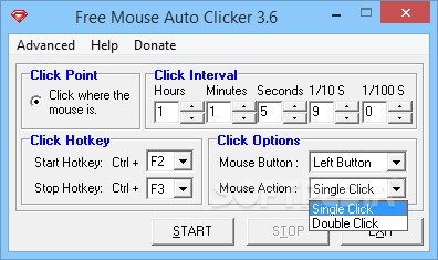 auto clicker with no mouse